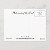 Postale Ancienne carte postale, Catane, Sicile (Dos)