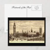 Postale Ancienne carte postale, Chambres du Parlement, Lon (Devant / Derrière)