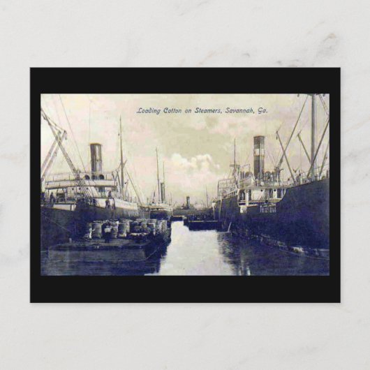 Postale Ancienne carte postale, Chargement de coton, Savan (Devant)