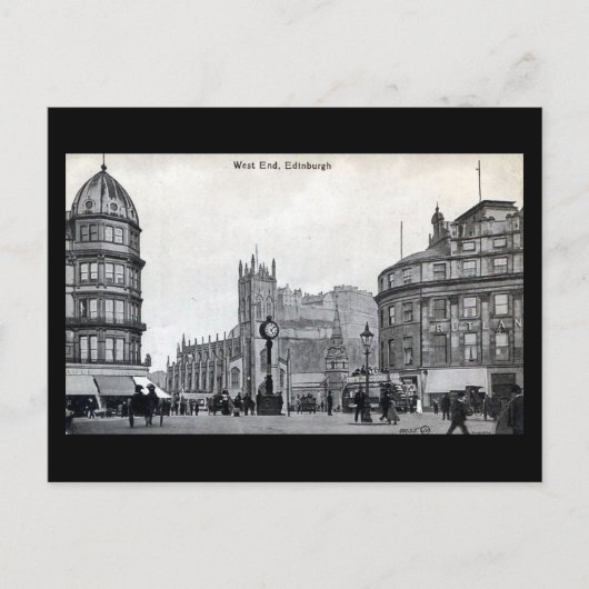 Postale Ancienne carte postale, Édimbourg, West End (Devant)