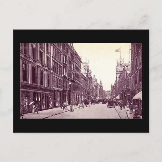 Postale Ancienne carte postale, Glasgow, rue Buchanan (Devant)