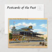 Postale Ancienne carte postale, piste de course du parc De (Devant / Derrière)