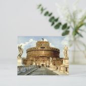 Postale Ancienne carte postale, Rome, Castel Sant'Angelo (Debout devant)