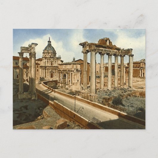 Postale Ancienne carte postale, Rome, Forum et Temple de S (Devant)