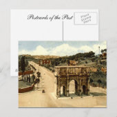 Postale Ancienne carte postale, Rome, l'arc de Constantin (Devant / Derrière)