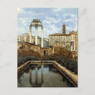 Postale Ancienne carte postale, Rome, Temple de Castor et