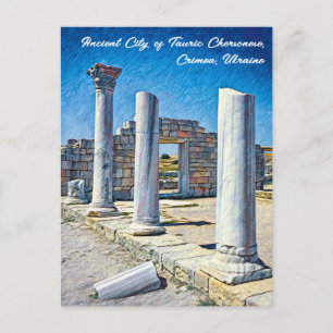 Postale Ancienne ville de Tauric Chersonese Ukraine Carte
