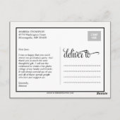 Postale Année d'obtention du diplôme Carte de remerciement (Dos)