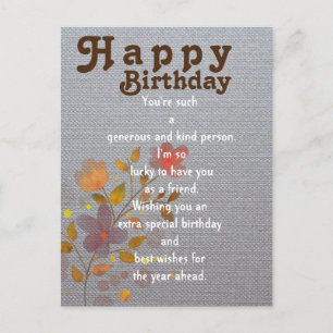 Postale Anniversaire Grande carte