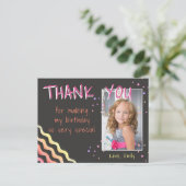 Postale Anniversaire Merci Carte photo Vagues et étoiles F (Debout devant)