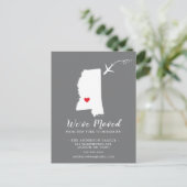 Postale Annonce de déménagement État MISSISSIPPI Carte pos (Debout devant)
