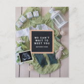 Postale Annonce de grossesse carte de bienvenue bébé, Genr (Devant)