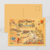 Postale Antilles Caraïbes Carte Can Cooler (Devant / Derrière)