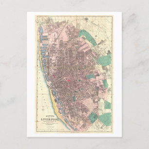 Postale Antique 1890 Carte de Liverpool, Angleterre,