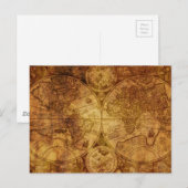 Postale Antique carte du monde historique (Devant / Derrière)