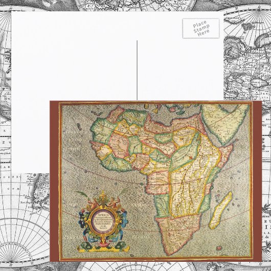 Postale Antique carte Mercator du Vieux Monde de l'Afrique