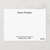 Postale Anvers, carte réplique c. 1900 (Dos)