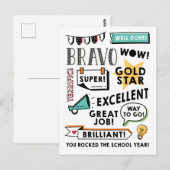 Postale Apprentissage à distance Fin de l'année Carte post (Devant / Derrière)