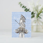 Postale Aquarelle croquis de la Statue d'Athena Carte post (Debout devant)