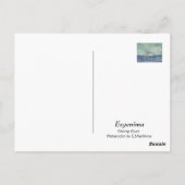 Postale Aquarelle de bateau à crevettes. Carte postale. (Dos)