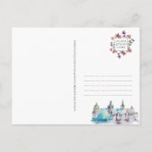 Postale Aquarelle illustrée Carte de l'Art d'Angleterre (Dos)