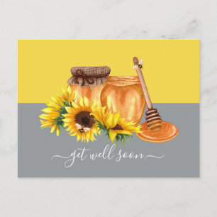 Postale Aquarelle Miel Encore Vie Obtenez Bien Carte Posta