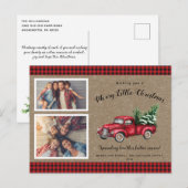 Postale Arbre de Noël 2 photo Carte de Noël (Devant / Derrière)