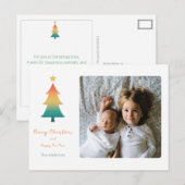 Postale Arbre de Noël au crépuscule Carte de vœux (Devant / Derrière)