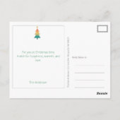 Postale Arbre de Noël au crépuscule Carte de vœux (Dos)