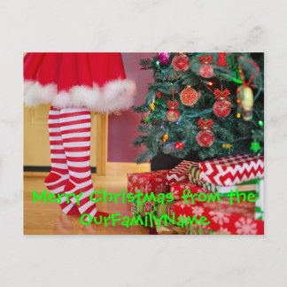 Postale Arbre de Noël Décoratif Carte de Noël Personnalisa