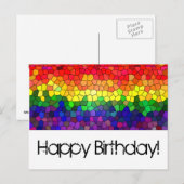 Postale Arc-en-ciel en verre souillé - carte (Devant / Derrière)