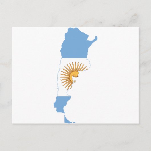 Postale Argentine Carte du drapeau AR (Devant)