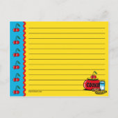 Postale Arrive dans la carte de recettes de cuisine de gra (Dos)