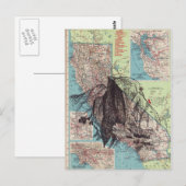 Postale Art carte de Californie (Devant / Derrière)