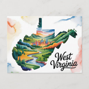Postale Art de carte conceptuelle de West Virginia envoûta