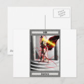 Postale Art de carte de tarot de justice (Devant / Derrière)