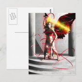 Postale Art de la carte Tarot Justice (Devant / Derrière)