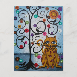 Postale ART FOLK Fun In The Trees BY LORI EVERETT carte po