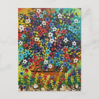 Postale ART FOLK Plante POSÉ PAR LORI EVERETT carte postal