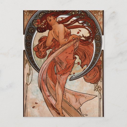 Postale Art Nouveau Carte de poste de danse (Devant)