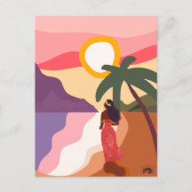 Postale Art Tahiti Polynesië Vahiné