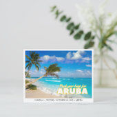Postale Aruba Mariage Island Enregistrer la date Carte pos (Debout devant)