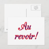 Postale Au revoir carte (Devant / Derrière)