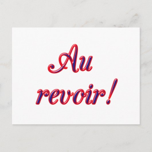 Postale Au revoir carte (Devant)