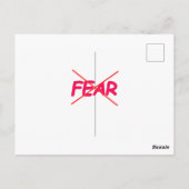 Postale Aucune carte blanche de peur (Dos)