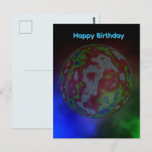 Postale Aura d'une planète, carte d'anniversaire