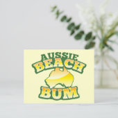 Postale Aussie Beach Bum ! avec carte australienne (Debout devant)