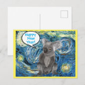 Postale Australie Koala dans Starry Night Spock carte post (Devant / Derrière)
