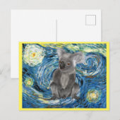 Postale Australie Koala dans Starry Night Spock carte post (Devant / Derrière)