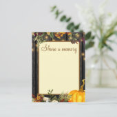 Postale Automne automne rustique 80 ans carte mémoire (Debout devant)